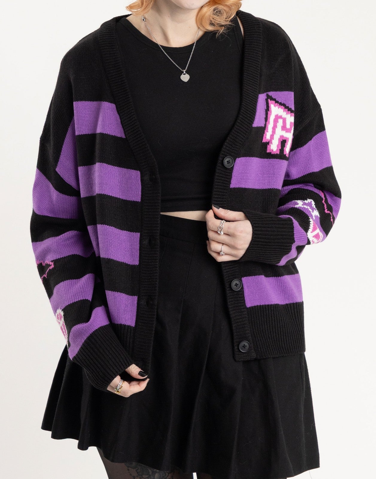 Monster High Cardigan | Womens Purple | Official Merch