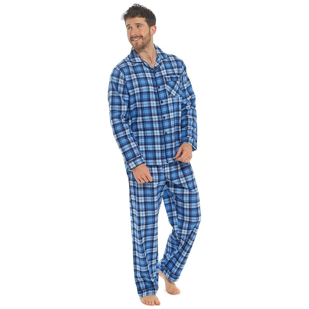 MENS TRADITIONAL PYJAMAS SET PLAIN PJ NIGHTWEAR LOUNGE WEAR TOP PANTS TROUSERS