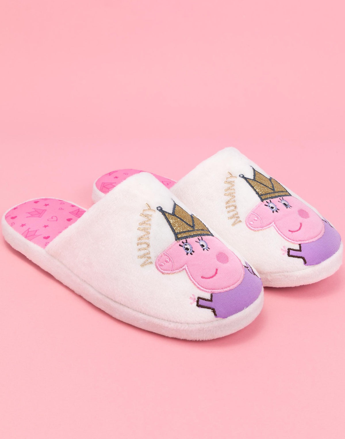 Peppa Pig Mule Slippers | Womens White | Official Merch