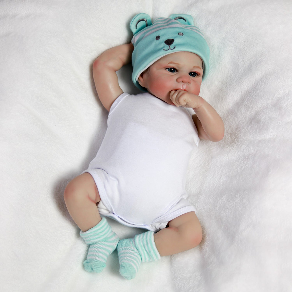 Realistic Reborn Baby Dolls Vinyl Silicone Handmade Real Newborn Boy Doll Gift
