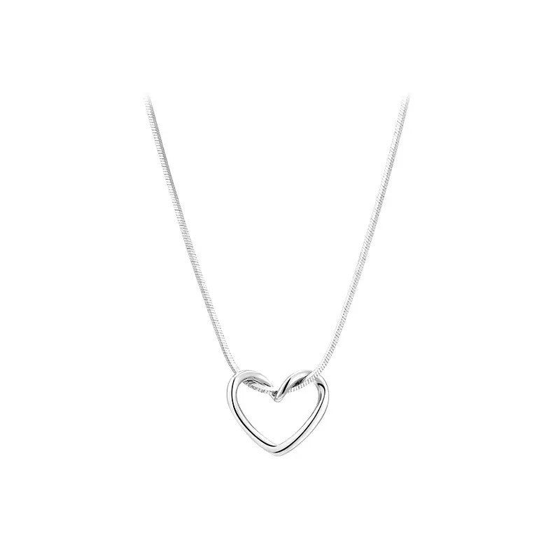 925 Sterling Silver Love Heart Choker Necklace Women Girls Jewellery Gift UK