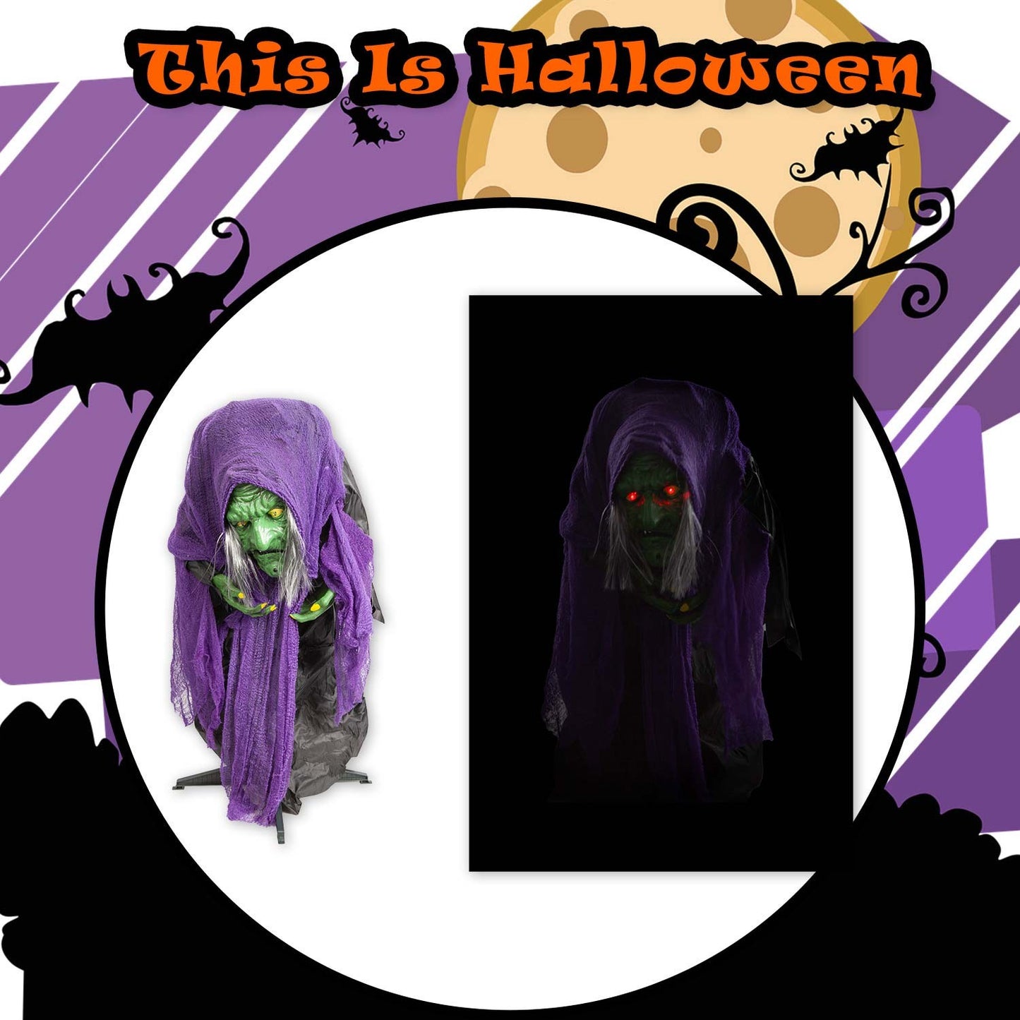 Halloween Animated Witch Decoration Party, Trick or Treat
