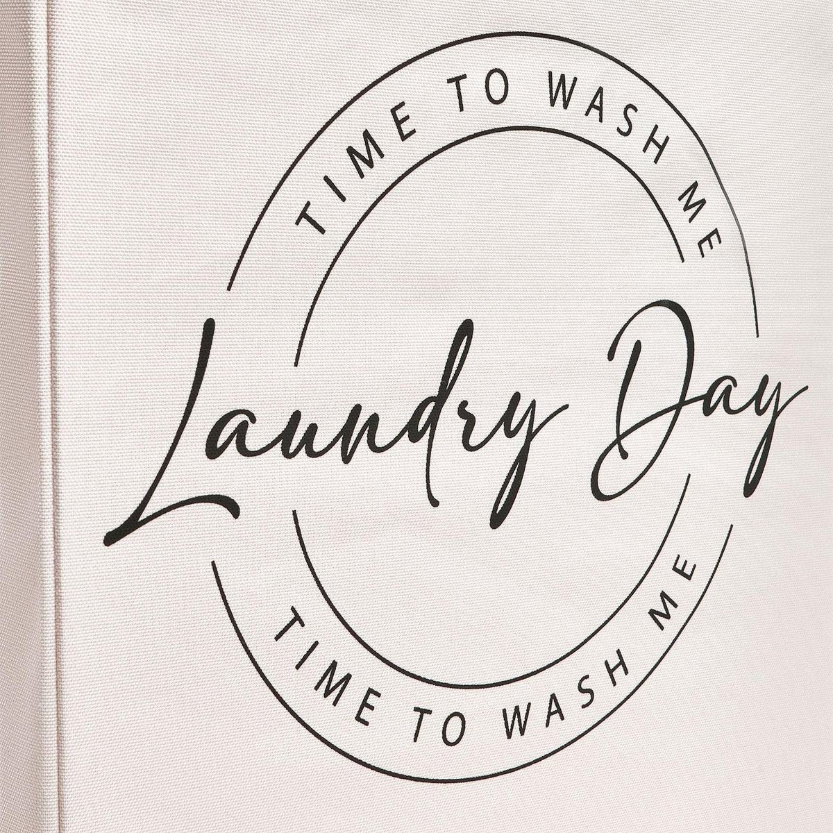 OHS Slogan Laundry Basket Fabric Folding Hamper Bag Clothes Bin with Handles
