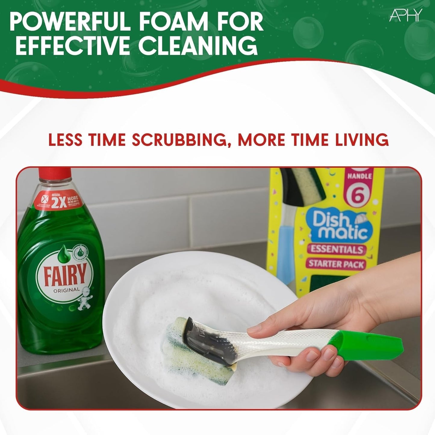 Fairy 6 Washing Up Liquid 320ml LiftAction Bundle Gift Set