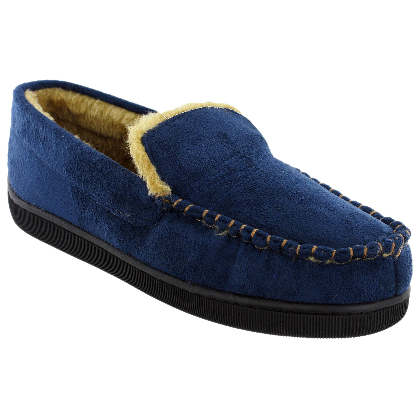 DR KELLER MENS SLIPPERS STRAP FLEECE UPPER WARM  CUSHIONED CASUAL SLIP ON SHOES