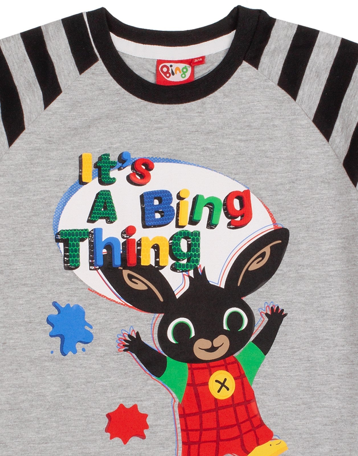 Bing Bunny Short Sleeve Short Leg Pyjama Set | Boys Grey | Official Merch