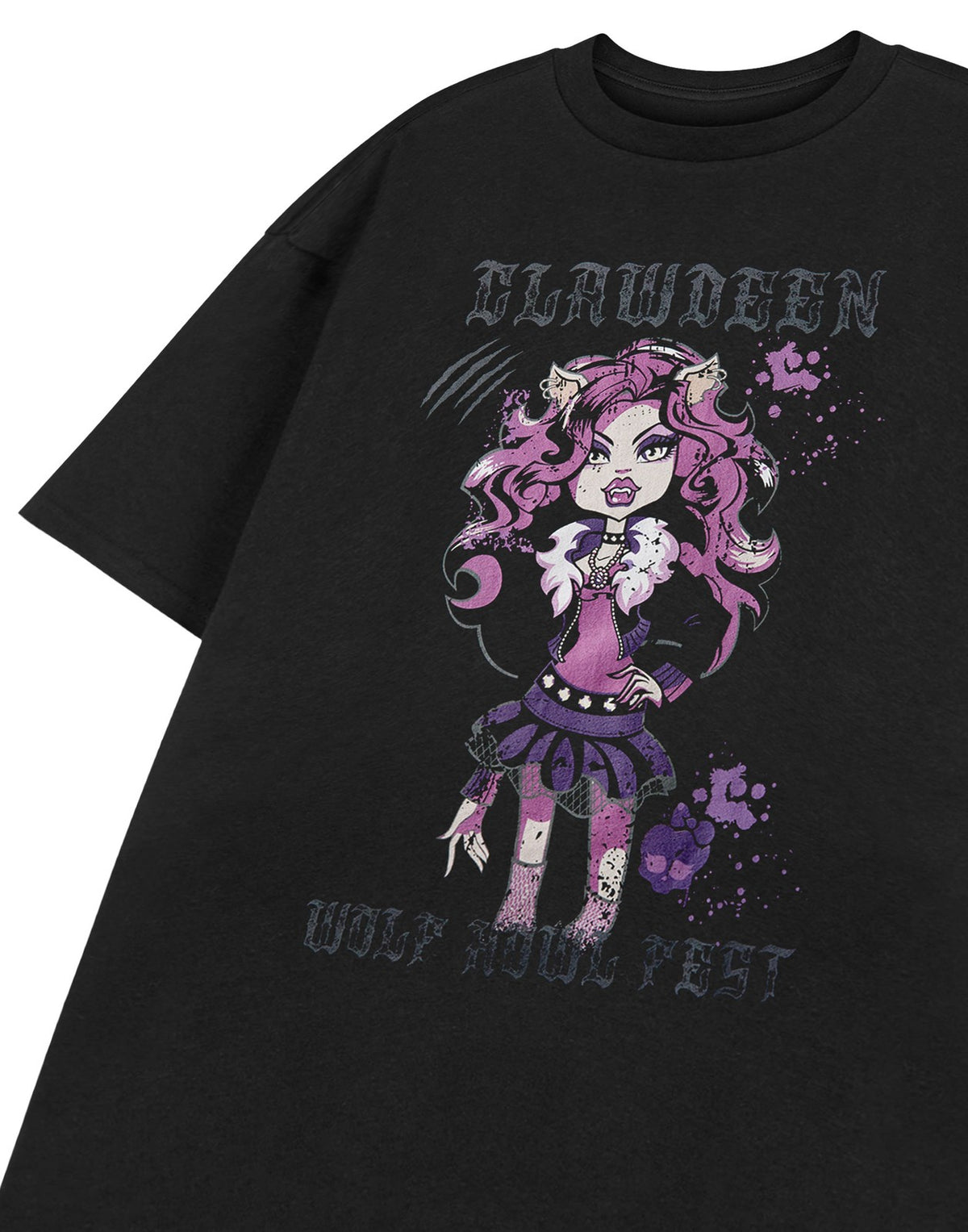 Monster High Short Sleeved T-Shirt | Womens Black | Official Merch