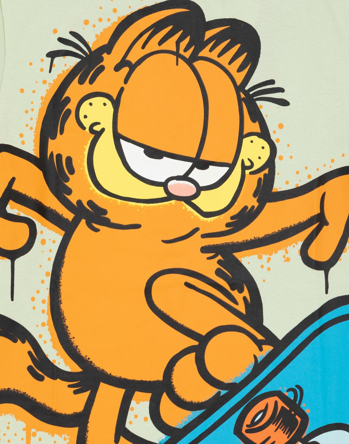 Garfield Short Sleeved T-Shirt | Boys Green | Official Merch