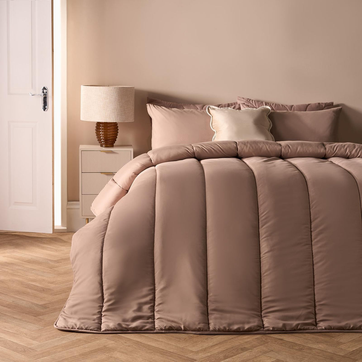 OHS Coverless Duvet & Pillowcase 10.5 Tog Bedding Set Easy Care Reversible
