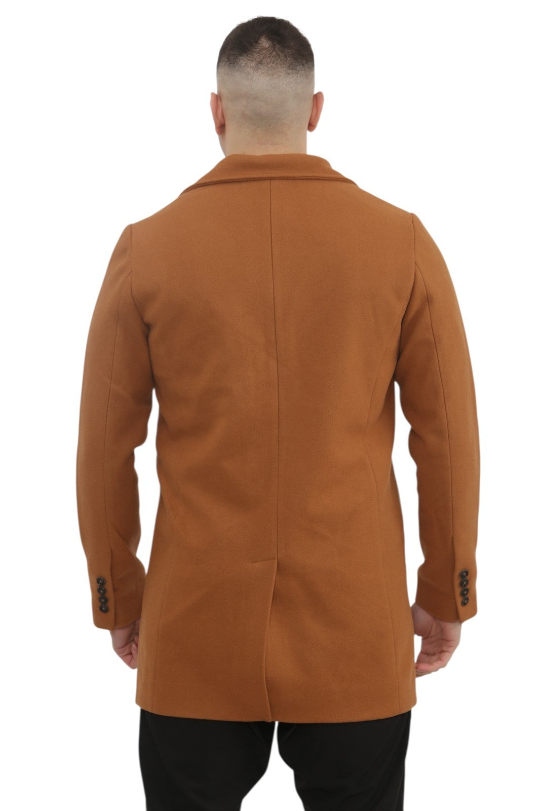 MENS TRENCH COAT CLASSIC SLIM FIT NOTCHED COLLAR STYLISH OVERCOAT OUTWEAR JACKET