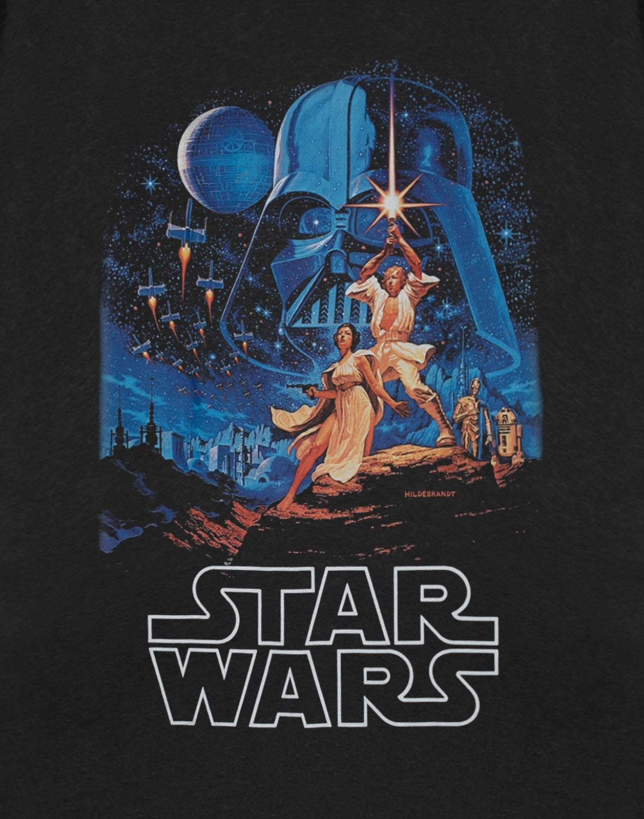 Star Wars Short Sleeved T-Shirt | Mens Black | Official Merch