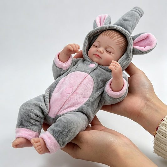 10" Handmade Reborn Dolls Girl Full Body Vinyl Silicone Realistic Newborn Doll