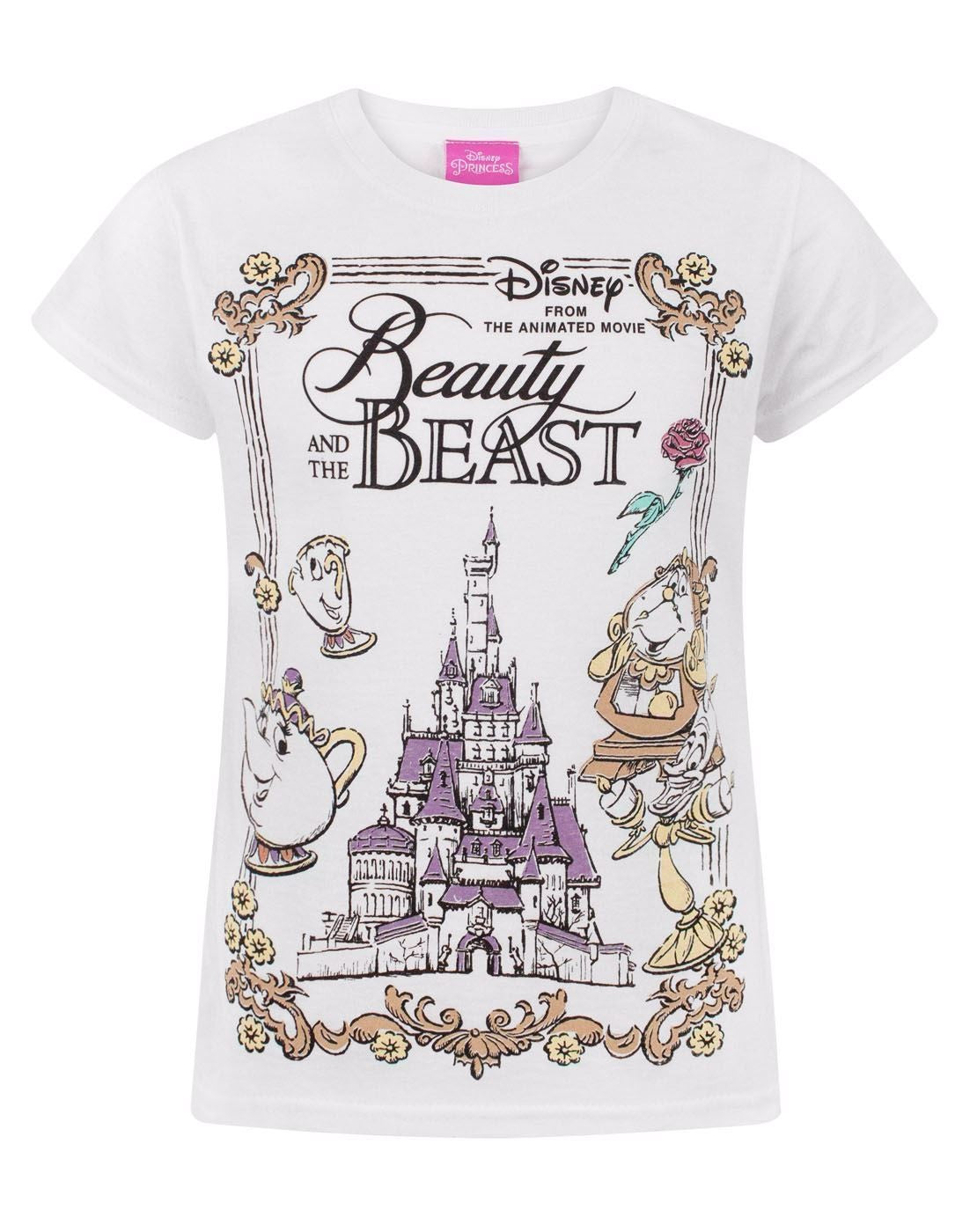 Disney Short Sleeved T-Shirt | Girls White | Official Merch