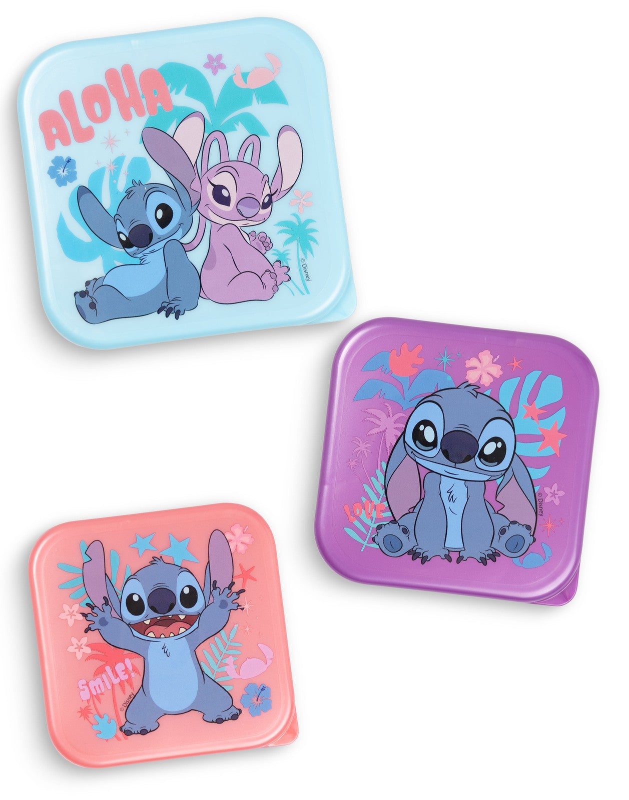 Disney Lunch Bag Bottle and 3 Snack Pot | Girls Blue | Official Merch