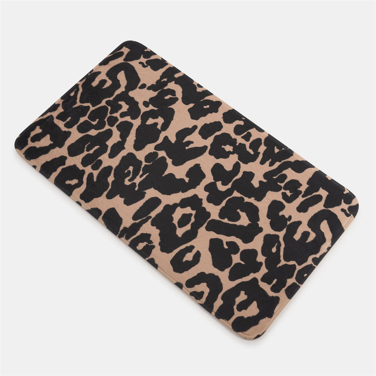 Leopard Bath Mat Cushioned Non Slip Shower Bathroom Mat Rug Soft Absorbent