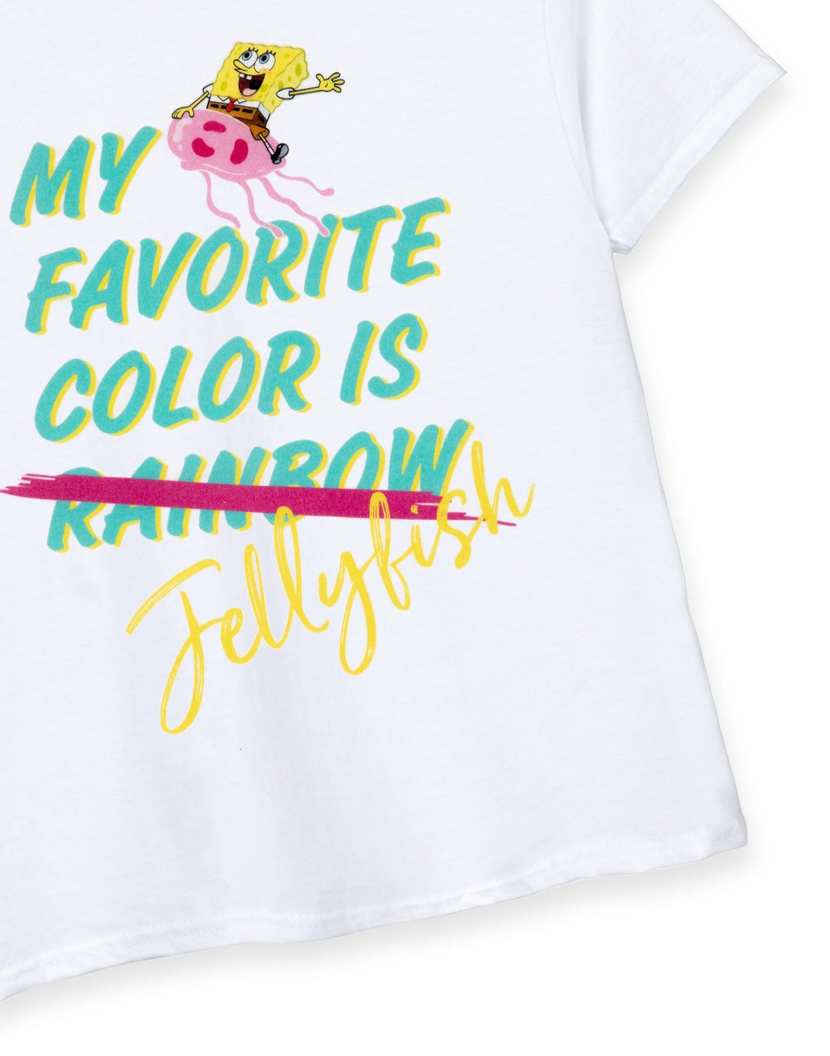 SpongeBob SquarePants Short Sleeved T-Shirt | Girls White | Official Merch