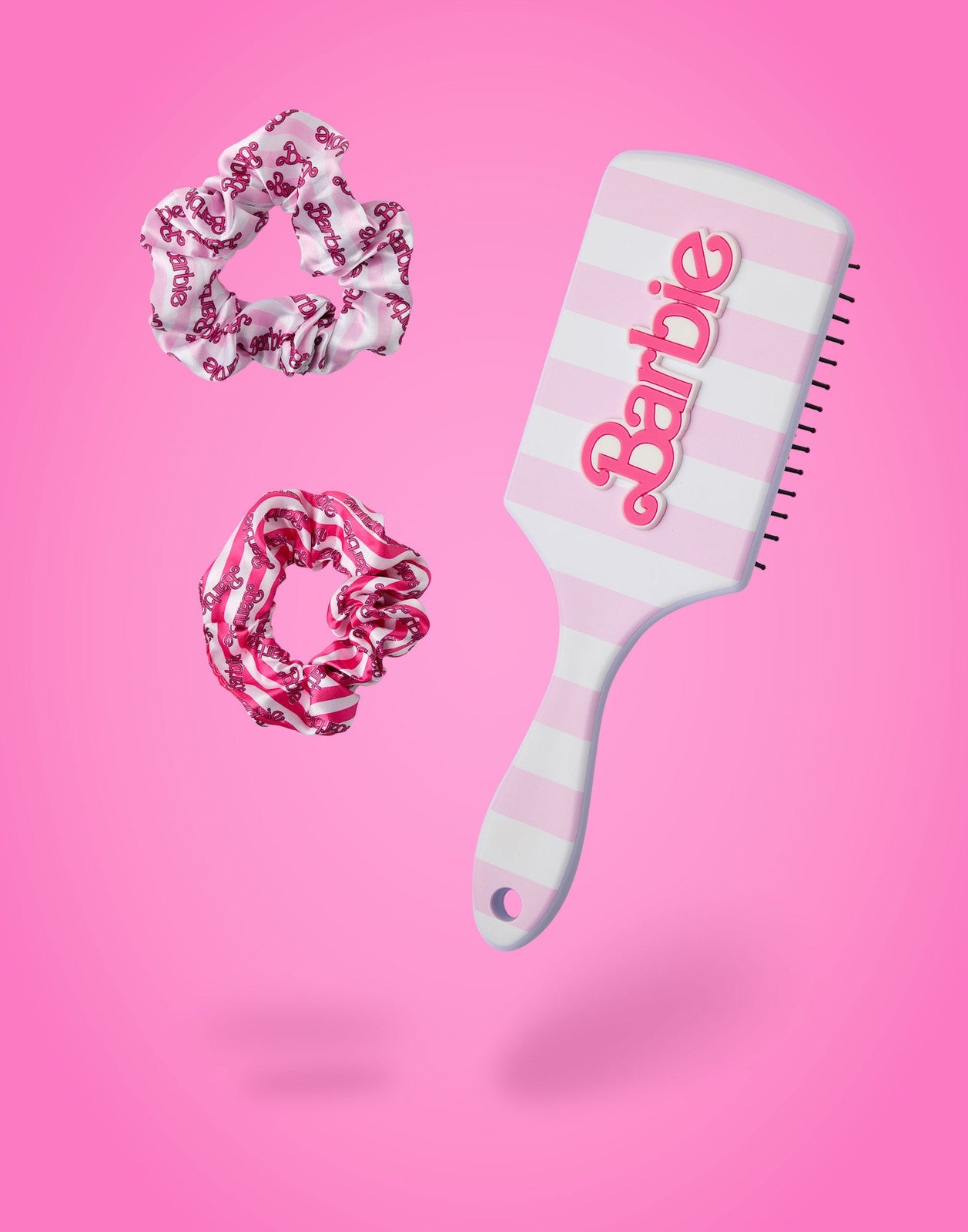 Barbie Hair Brush and Scrunchie Set | Womens Pink | Official Merch