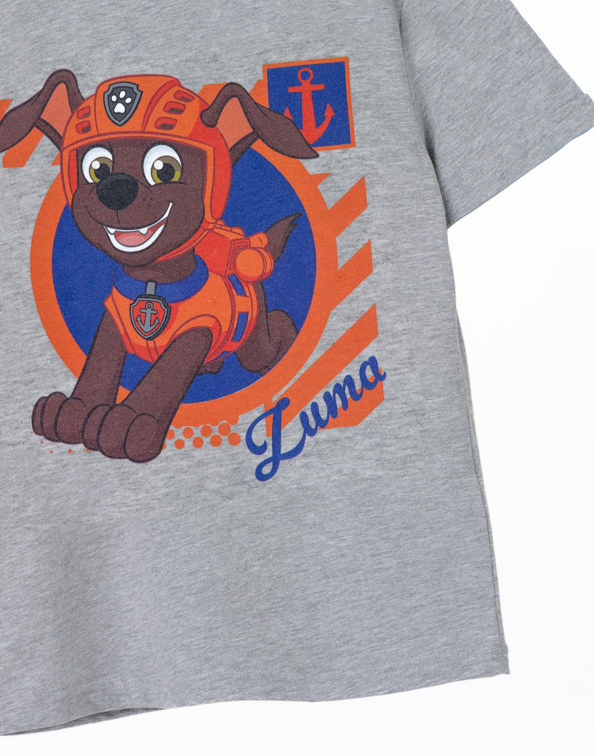 Paw Patrol Short Sleeved T-Shirt | Boys Grey Marl | Official Merch