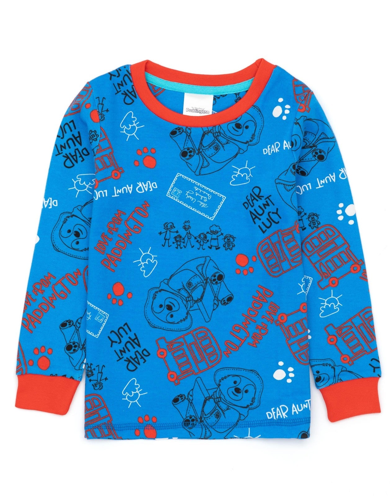 Paddington Bear Long Sleeve Long Leg Pyjama Set | Unisex Kids Multicoloured | Of