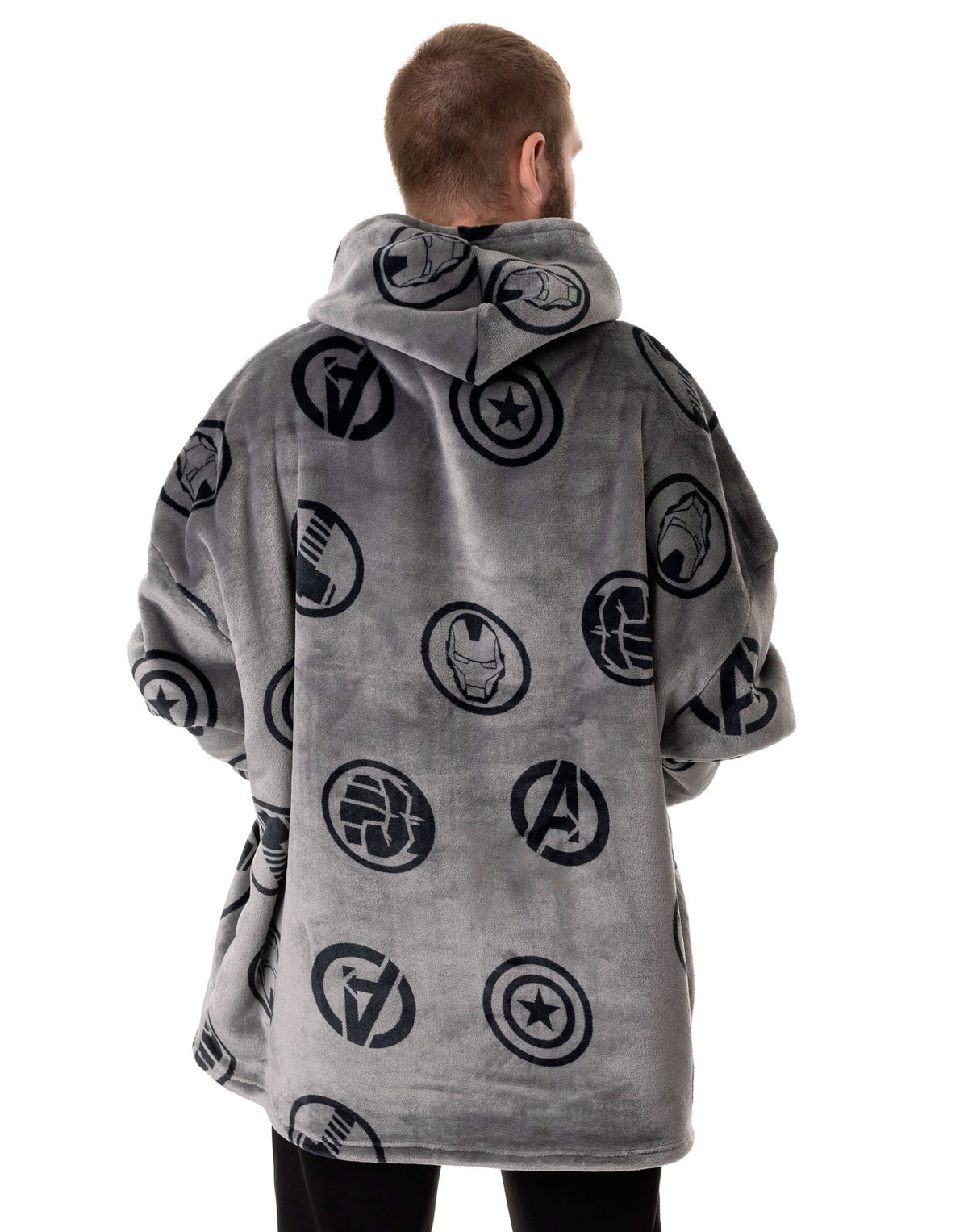 Marvel Blanket Hoodie | Mens Dark Grey | Official Merch