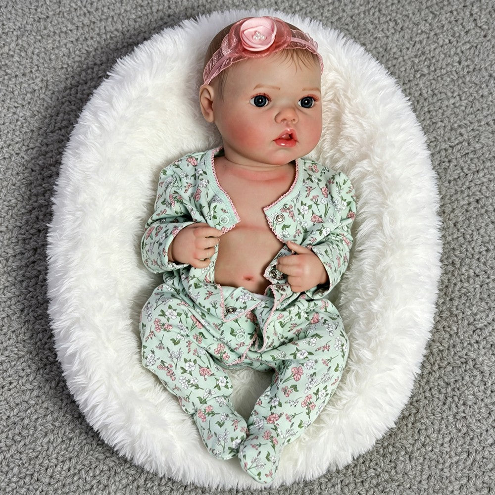 Handmade Real Reborn Dolls Lifelike Baby Girl Doll Full Body Vinyl Silicone  Toy