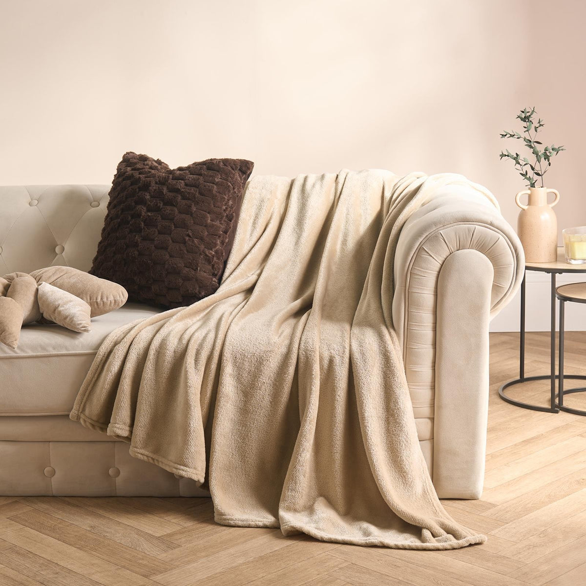 OHS Flannel Fleece Blanket Large Winter Warm Throw Luxury Bedspread