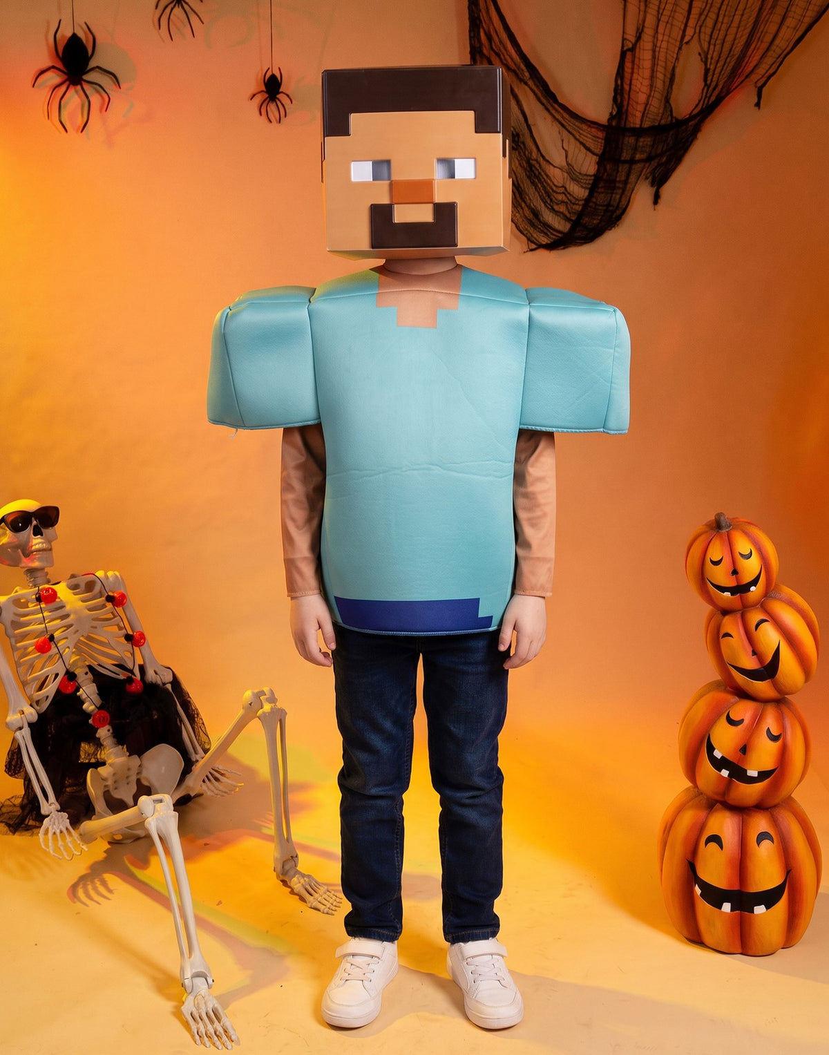 Minecraft 2 Piece Costume | Boys Turquoise | Official Merch