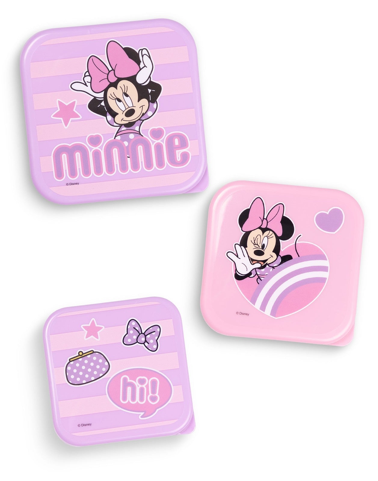 Disney Lunch Bag Bottle and 3 Snack Pot | Girls Pink | Official Merch