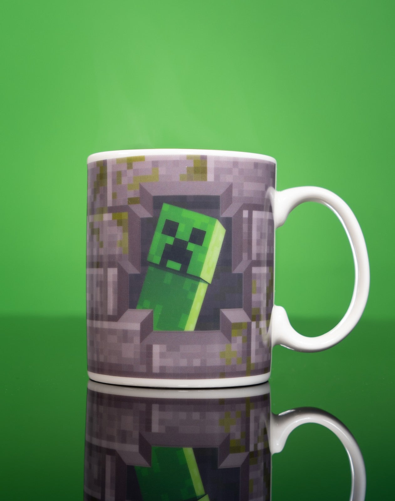 Minecraft Heat Changing Mug | Unisex Kids Grey Gaming | Official Merch