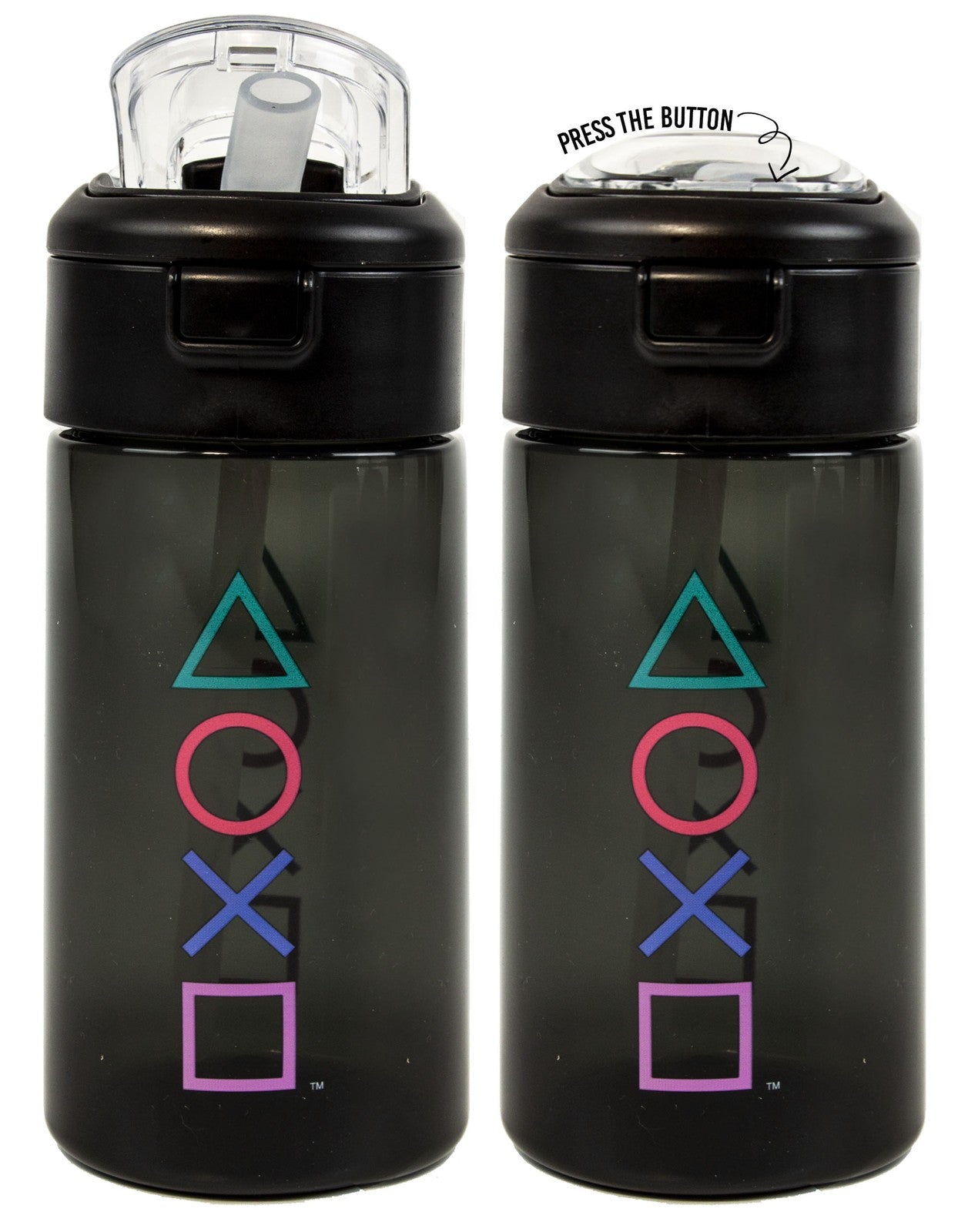 PlayStation Spout Water Bottle | Womens Black | Official Merch