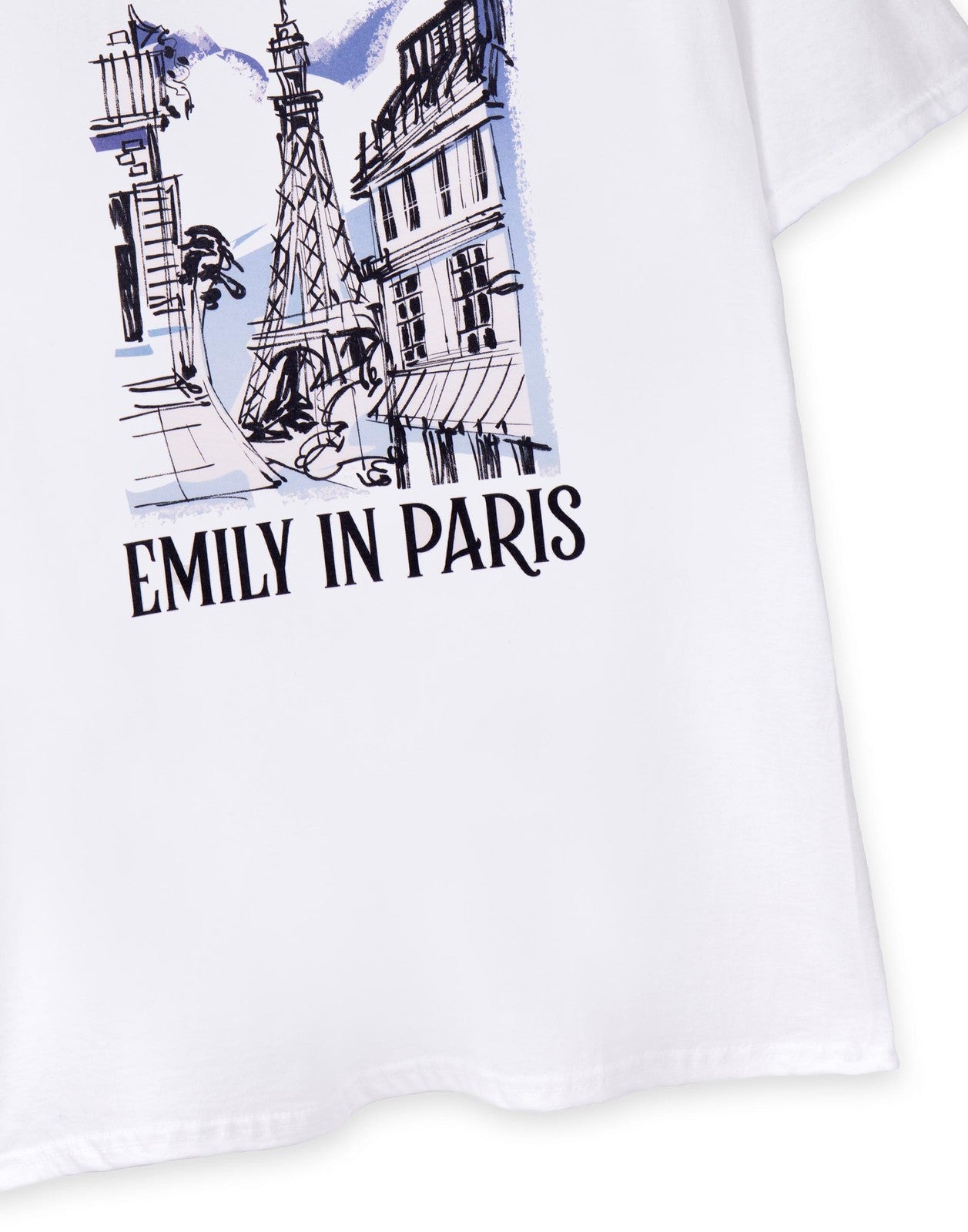 Emily In Paris Short Sleeved T-Shirt | Womens White | Official Merch
