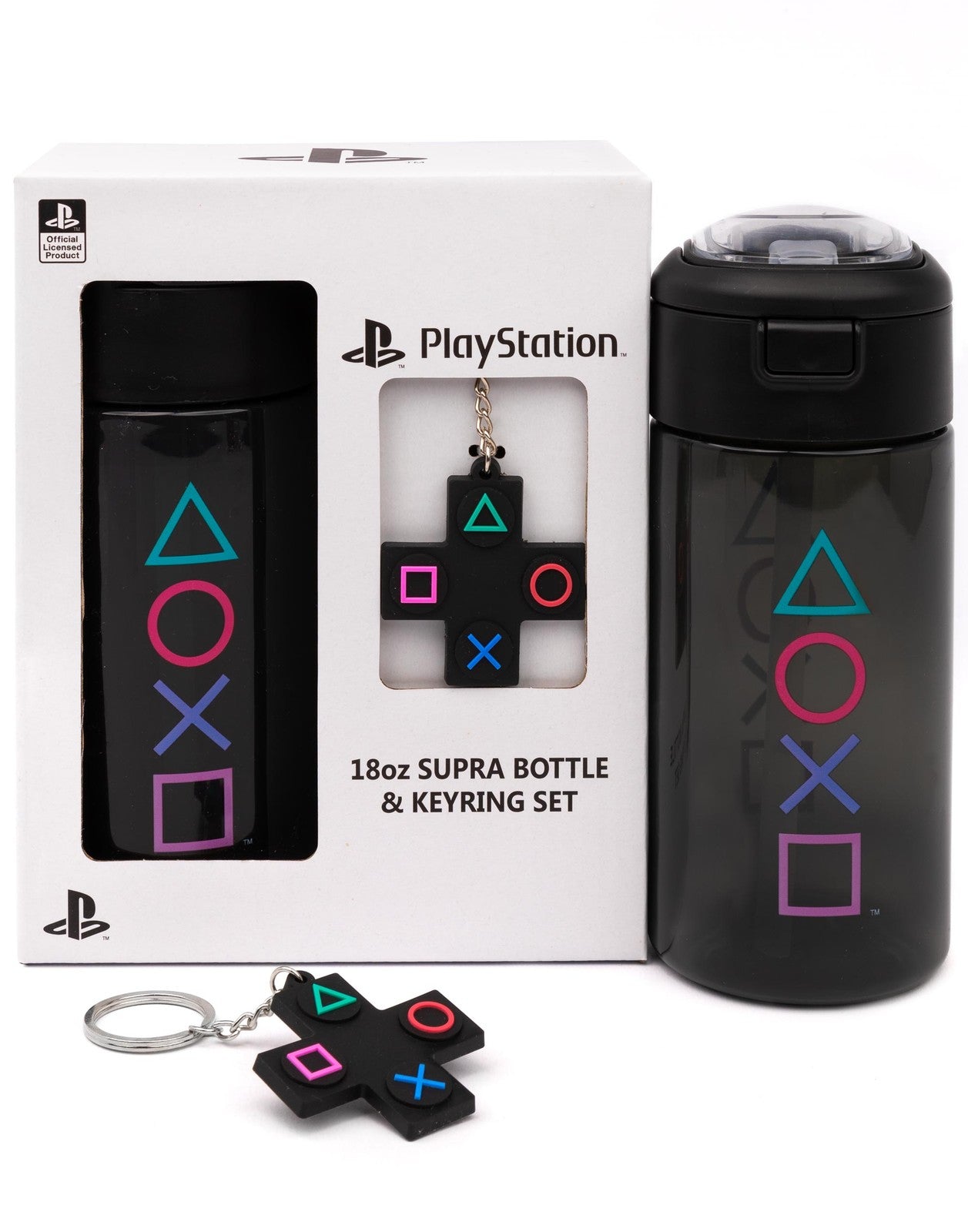 PlayStation Spout Water Bottle | Womens Black | Official Merch