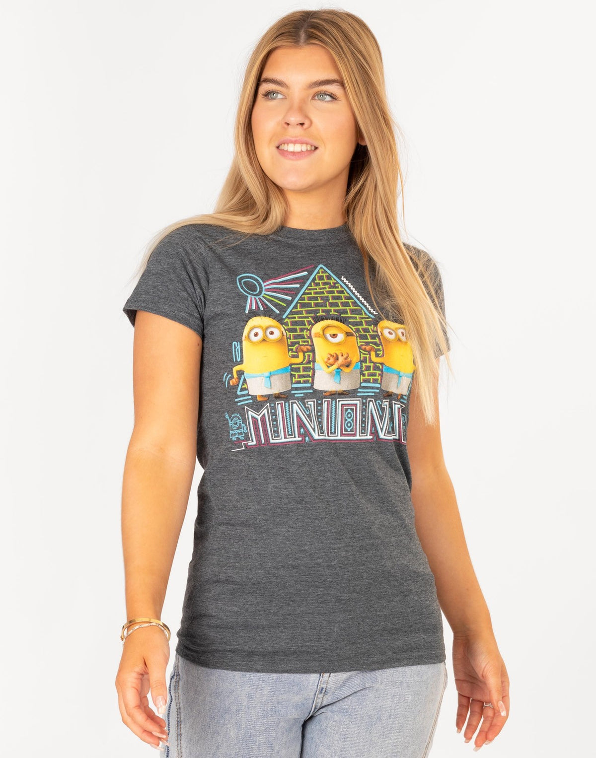 Despicable Me Short Sleeved T-Shirt | Womens Charcoal | Official Merch