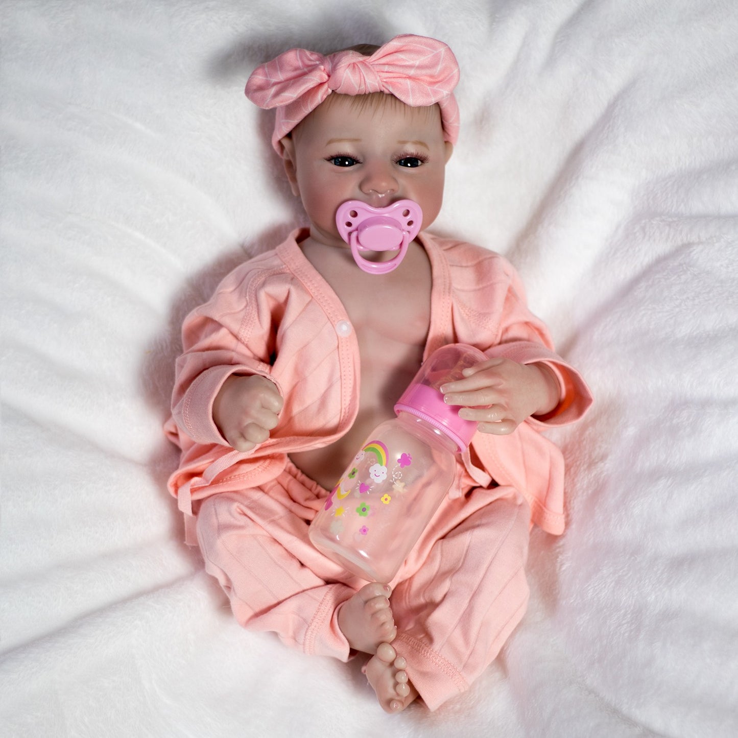 Waterproof Reborn Baby Girl Doll Lifelike Full Body Vinyl Silicone Newborn Dolls