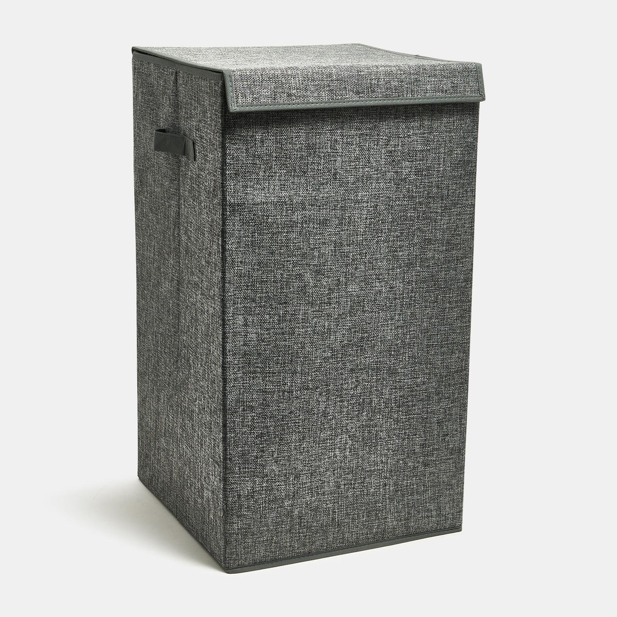 OHS Laundry Basket Faux Linen Folding Hamper Bag Clothes Bin Storage with Lid