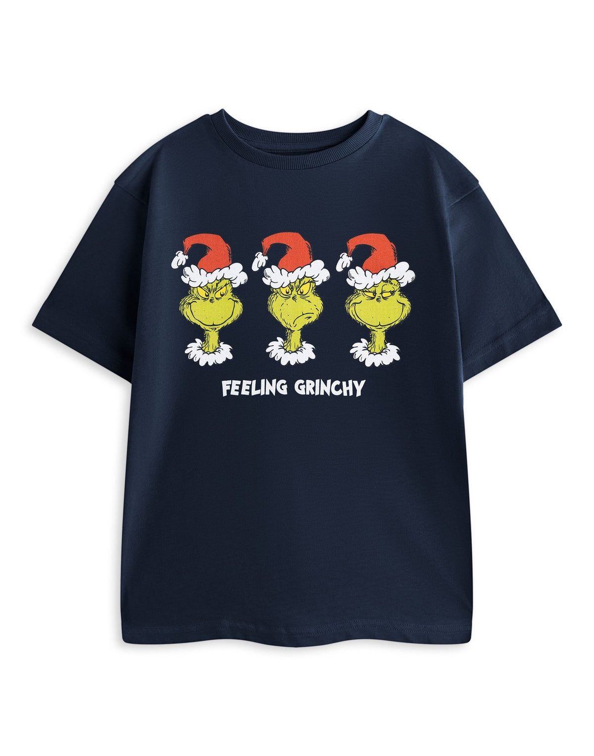 The Grinch Short Sleeved T-Shirt | Unisex Kids Navy | Official Merch