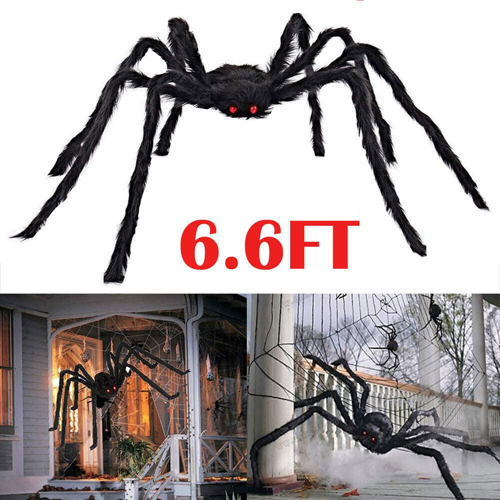 6.6FT Giant Halloween Spider Decor Scary Outdoor Yard Party Decoration