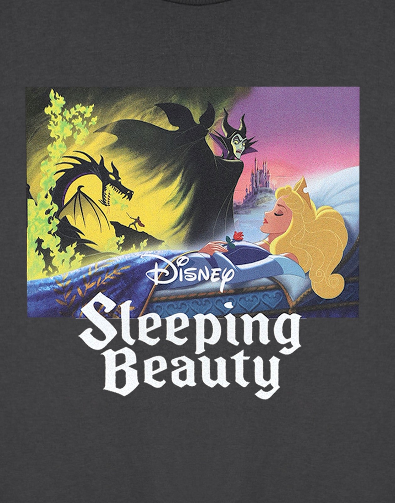 Disney Cropped Short Sleeved T-Shirt | Womens Charcoal | Official Merch