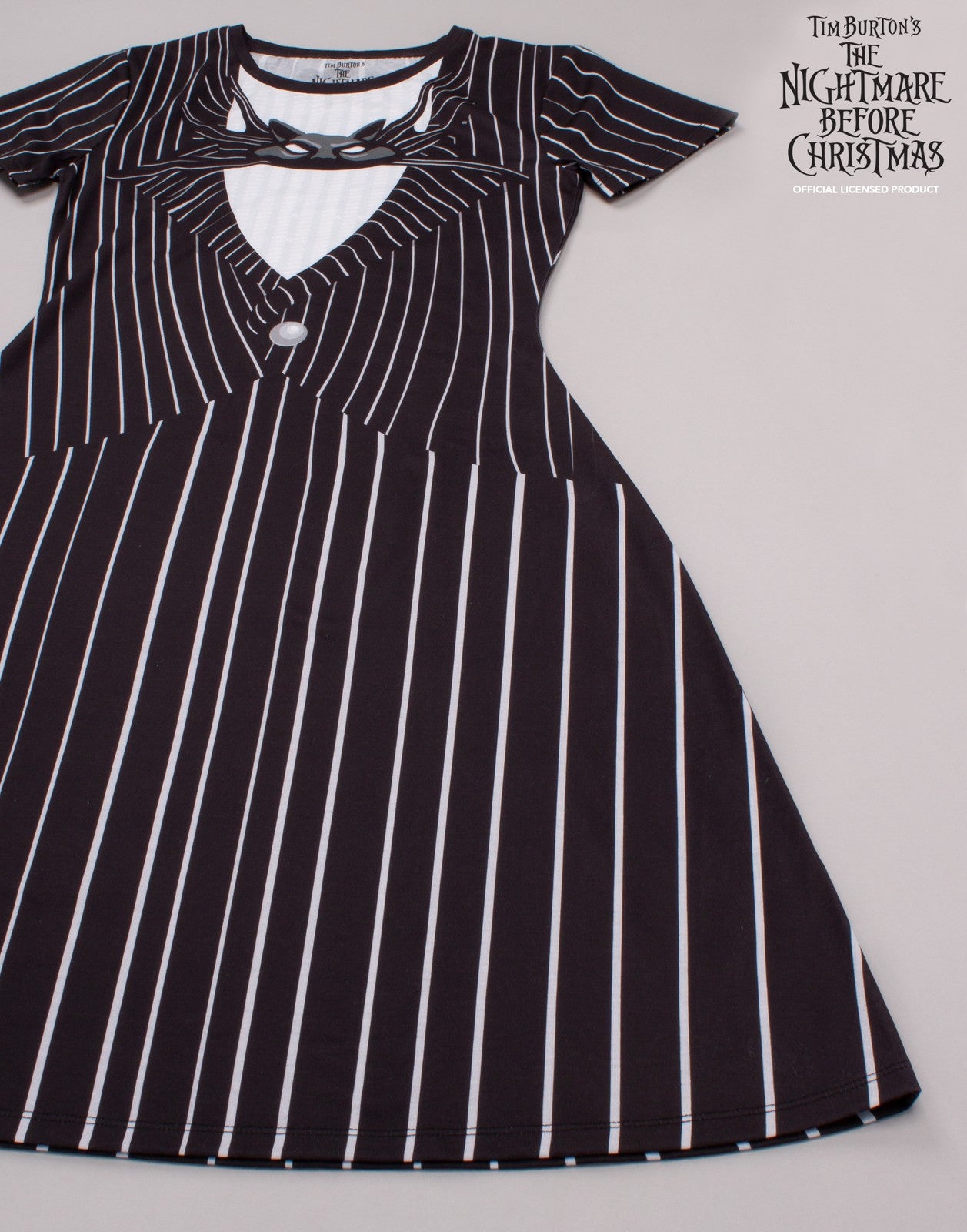 Disney Short Sleeve Skater Dress | Womens Black | Official Merch