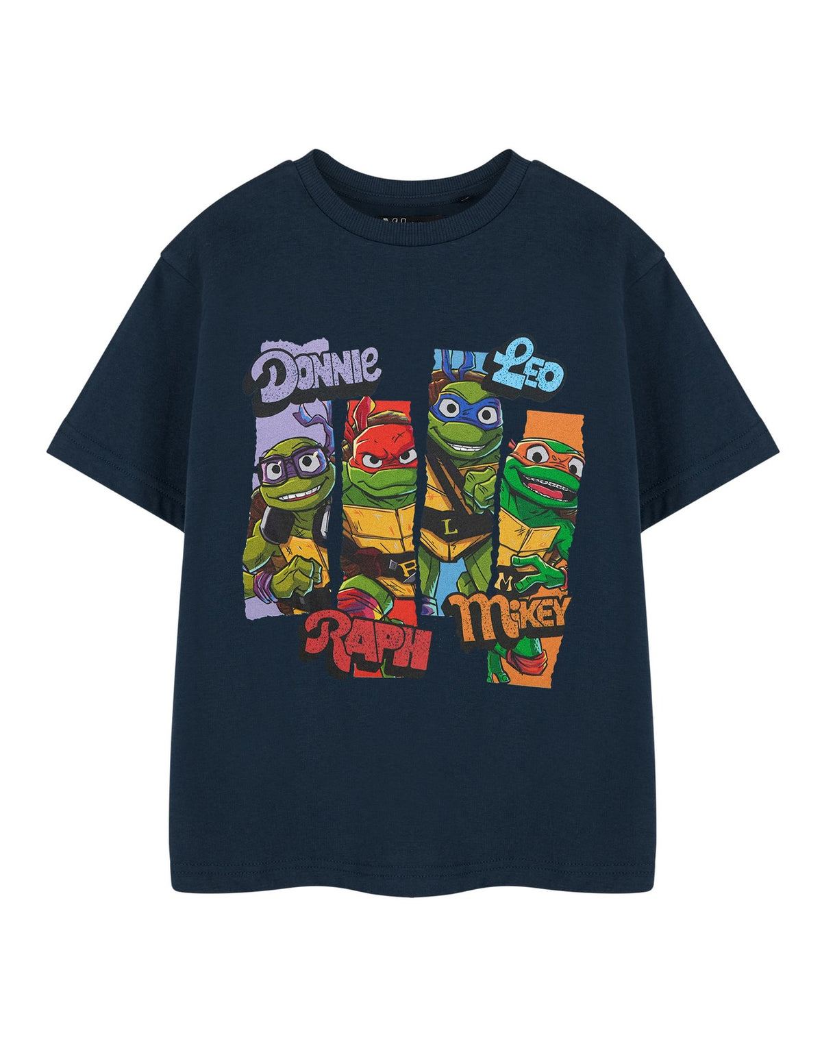 Teenage Mutant Ninja Turtles Short Sleeved T-Shirt | Boys Navy | Official Merch