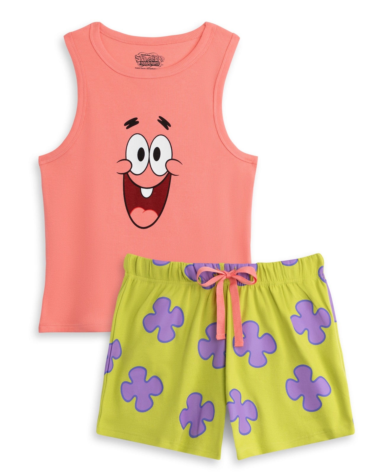 SpongeBob SquarePants Vest and Shorts Pyjama Set | Womens Pink | Official Merch