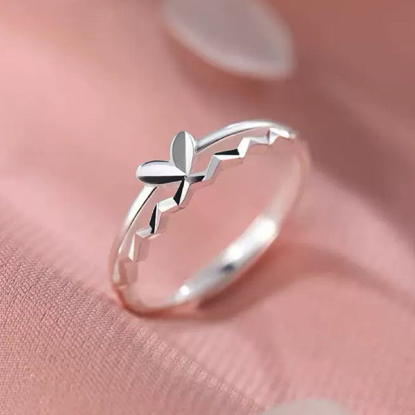 925 Sterling Silver Lovely Butterfly Adjustable Ring Women Girls Jewellery Gift
