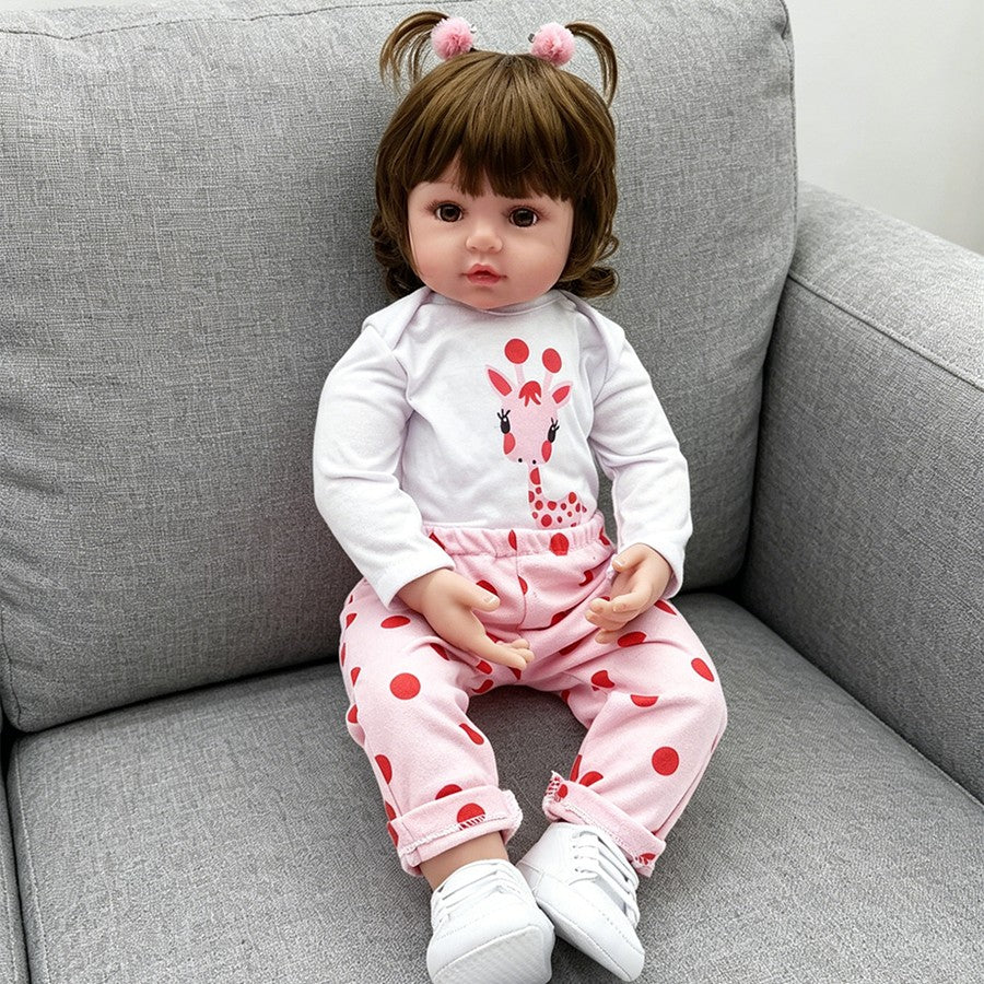 Handmade Lifelike Reborn Dolls Vinyl Silicone 18" Life Newborn Baby Girl Gift UK