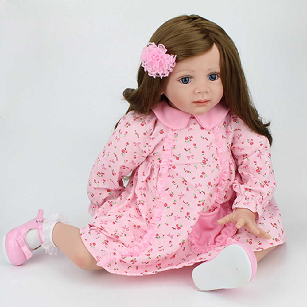 24" Real Life Reborn Baby Doll Newborn Toddler Girl Handmade Weighted Doll Gift