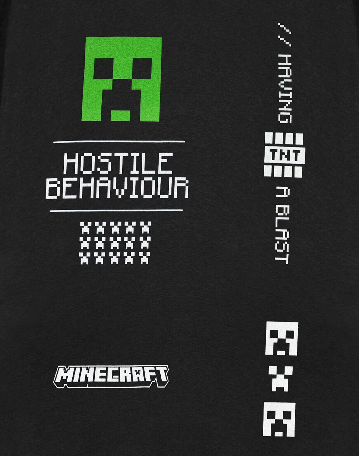 Minecraft Short Sleeved T-Shirt | Mens Black Gaming | Official Merch