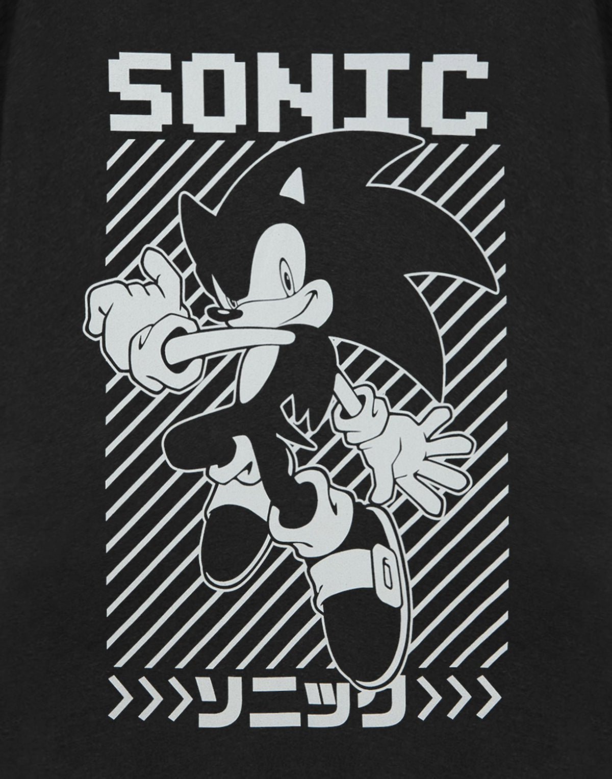 Sonic the Hedgehog Short Sleeved T-Shirt | Mens Black | Official Merch