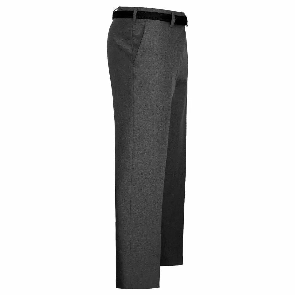 MENS OFFICE TROUSER BUSINESS WORK CASUAL SMART FORMAL BIG PLUS BELT POCKET PANTS
