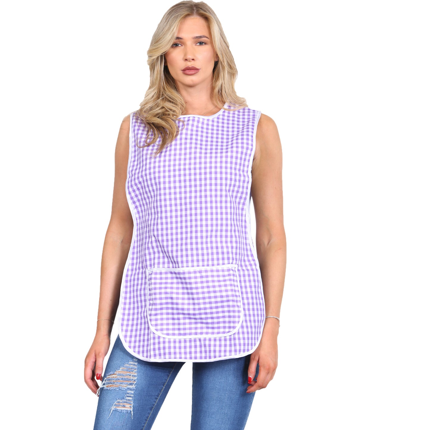 LADIES TABARD WOMENS TABBARD APRON WITH POCKET KITCHEN CLEANING CHEF WORK WEAR