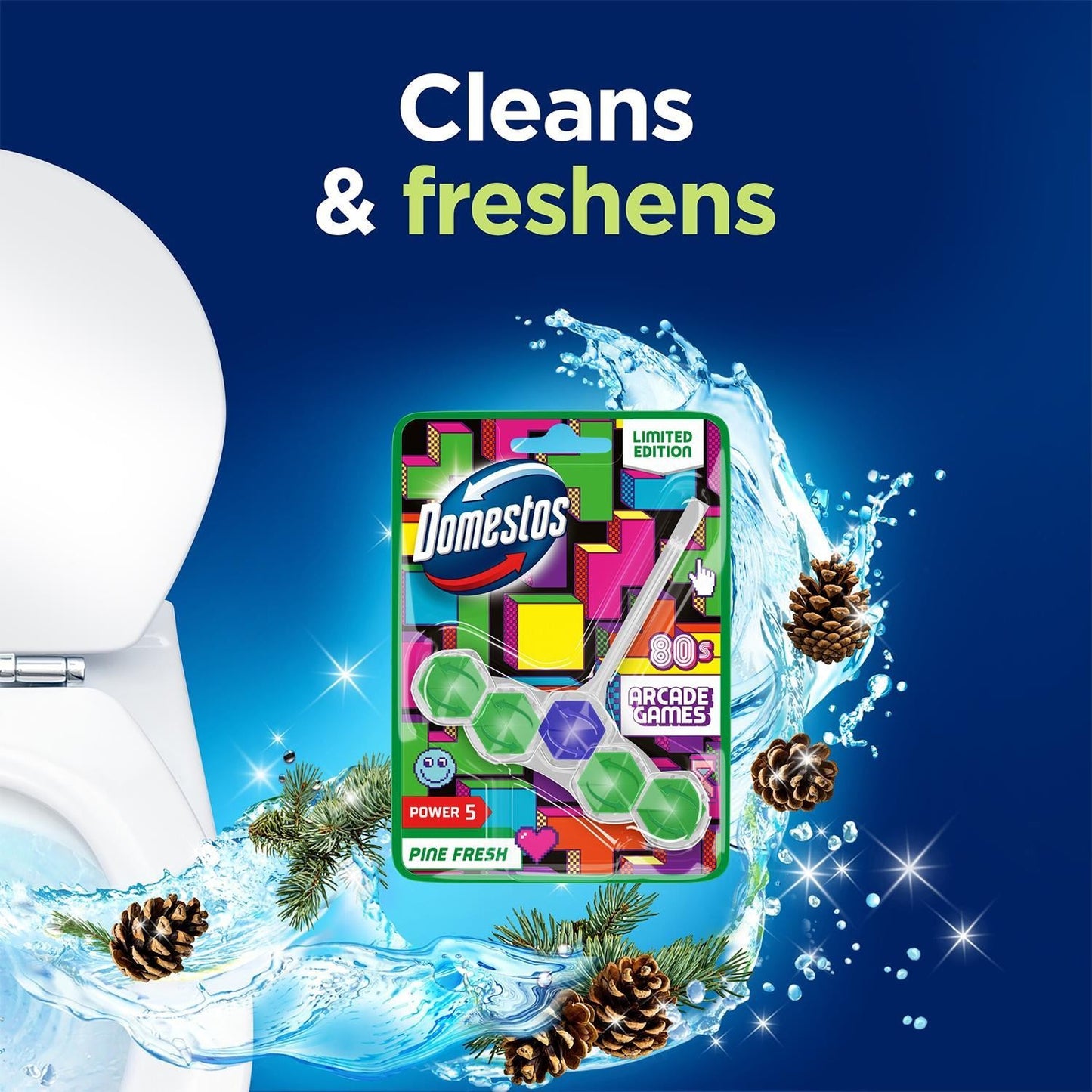 Cif & Domestos Student Cleaning Essentials Kit Kitchen Bathroom Toilet 8pcs