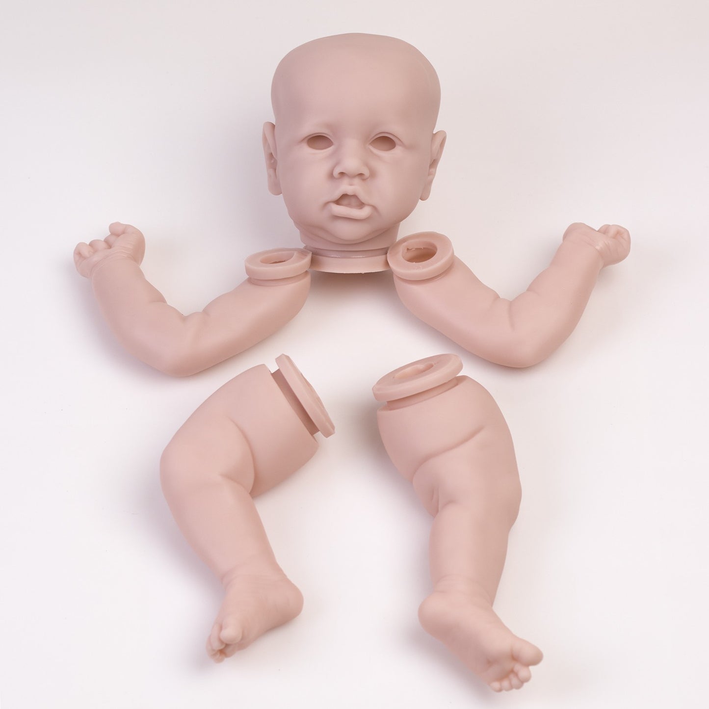Unpainted Lifelike Reborn Baby Dolls Kits DIY Vinyl Silicone Baby Doll Kit Parts